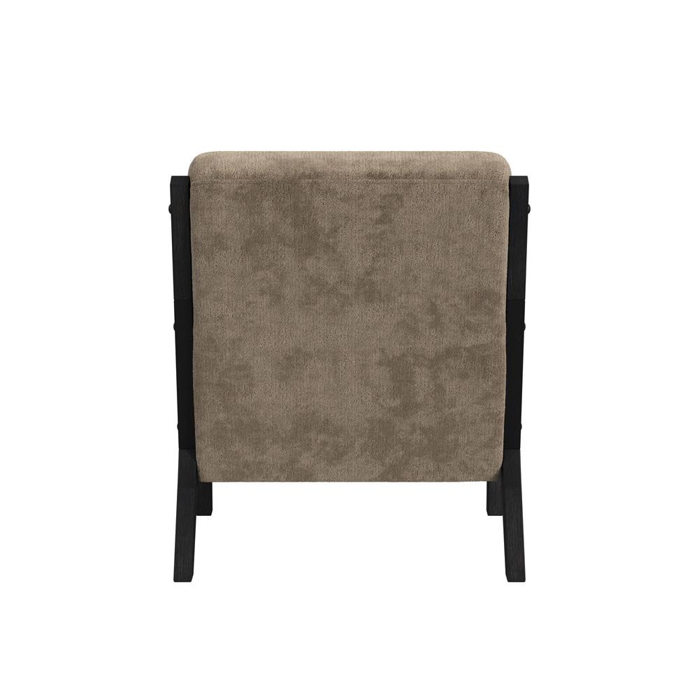 Picket House Furnishings Freya Chair with kidney pillow in Langley Cocoa and Brushed Espresso Finish - U-13830-11240-100C veiw 4