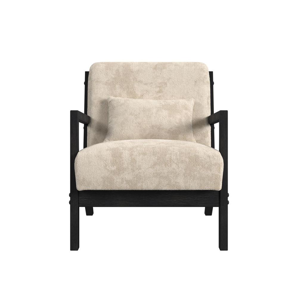 Picket House Furnishings Freya Chair with kidney pillow in Langley Cream and Brushed Espresso Finish - U-13830-11241-100C veiw 2