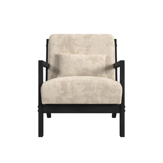 Picket House Furnishings Freya Chair with kidney pillow in Langley Cream and Brushed Espresso Finish - U-13830-11241-100C veiw 2
