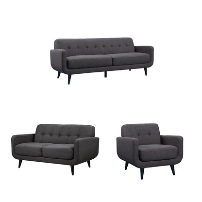 Picket House Furnishings - Hailey 3PC Sofa Set in Charcoal - UHD0903PC veiw 1