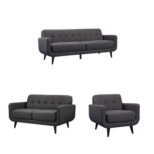 Picket House Furnishings - Hailey 3PC Sofa Set in Charcoal - UHD0903PC veiw 1