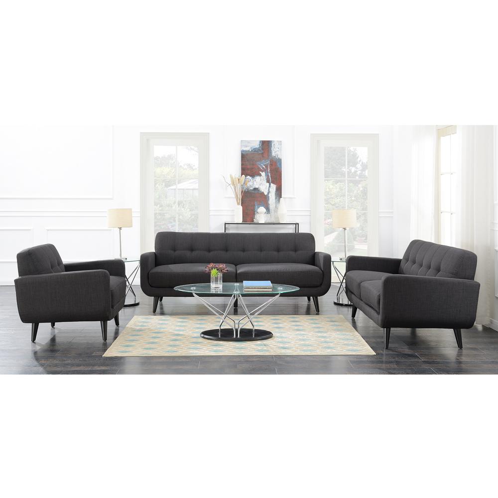 Picket House Furnishings - Hailey 3PC Sofa Set in Charcoal - UHD0903PC veiw 5