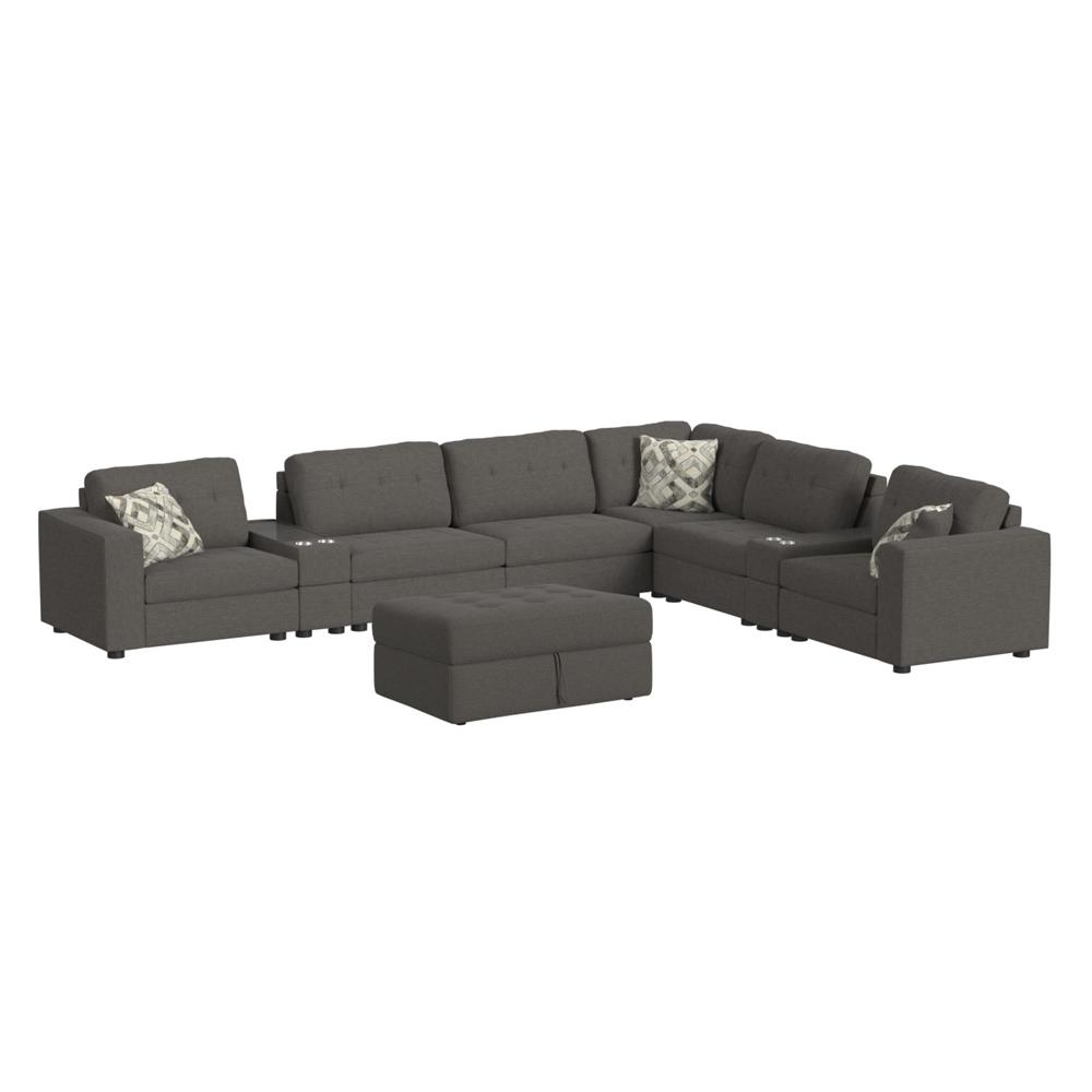 Picket House Furnishings - Harleigh 9PC Living Room Set in Palmer Plus Ash - U-15020-11403-9PC veiw 1