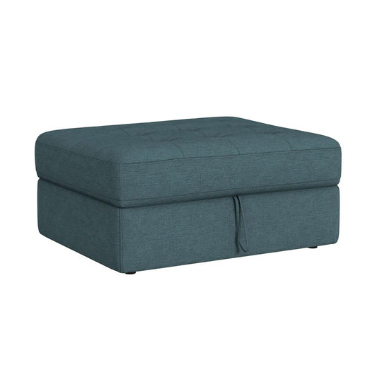 Picket House Furnishings - Harleigh Storage Ottoman in Palmer Plus Teal - U-15020-11407-001 veiw 1