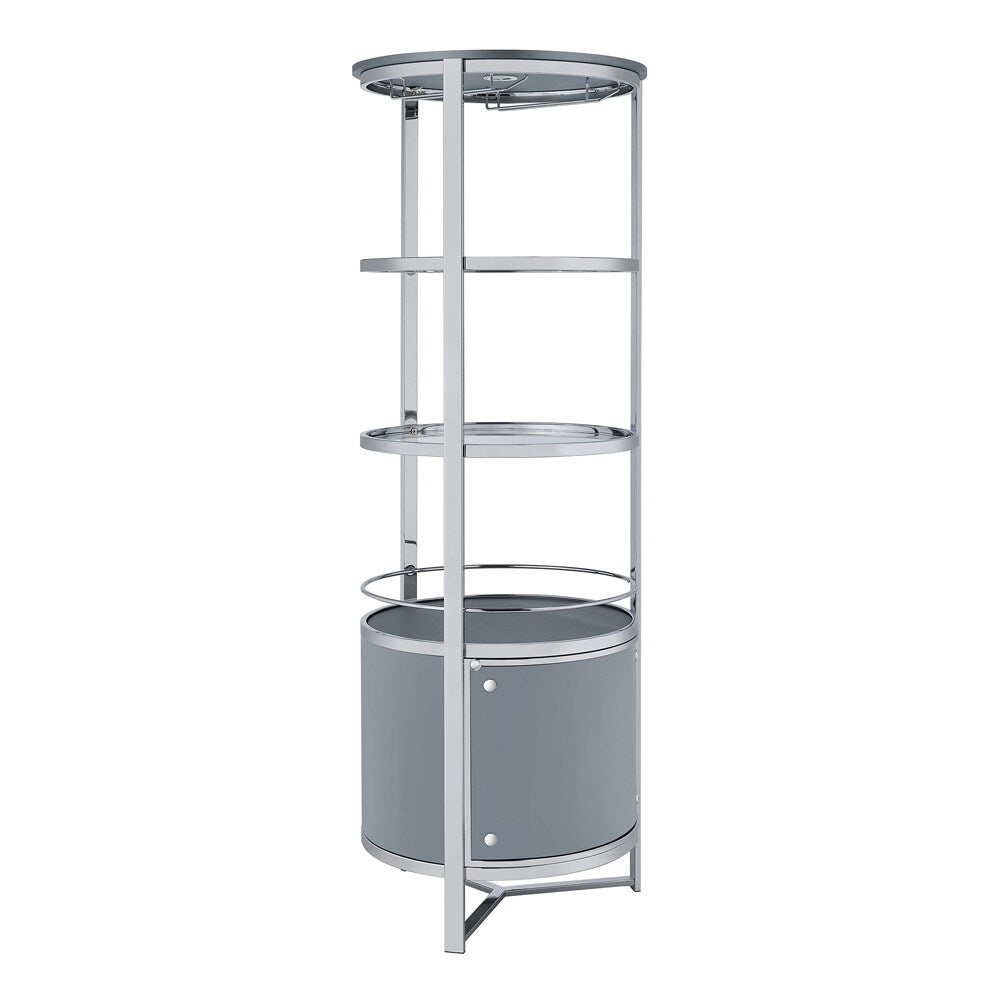 Picket House Furnishings - Jule Wine Rack with LED in Grey - DA-16360-3-WR veiw 1