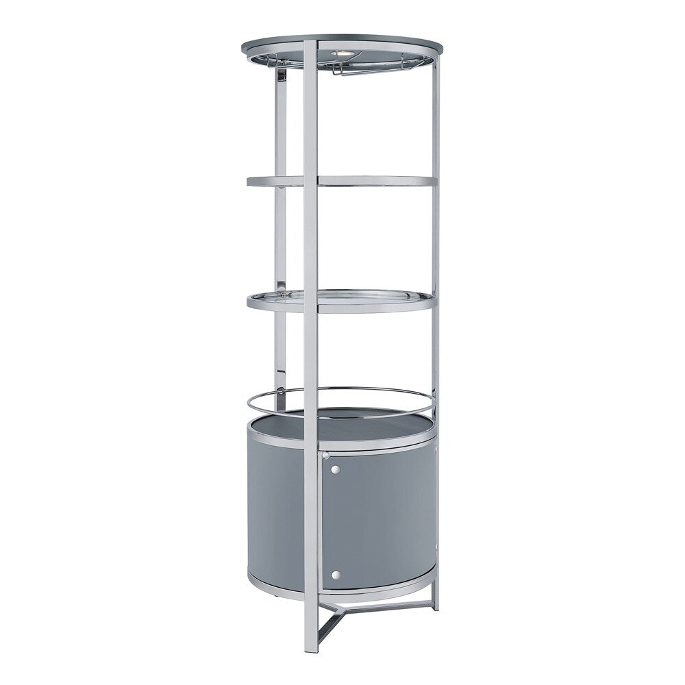 Picket House Furnishings - Jule Wine Rack with LED in Grey - DA-16360-3-WR veiw 2