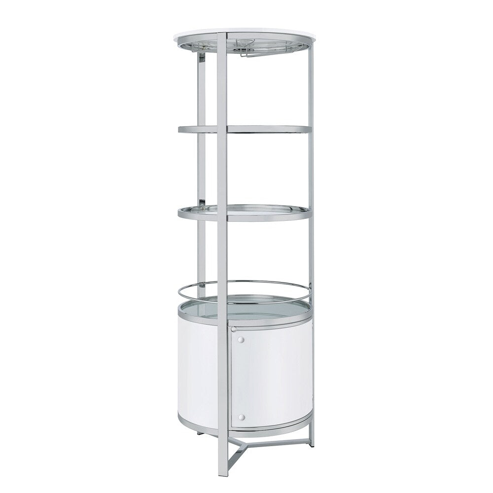 Picket House Furnishings - Jule Wine Rack with LED in White - DA-16360-7-WR veiw 1