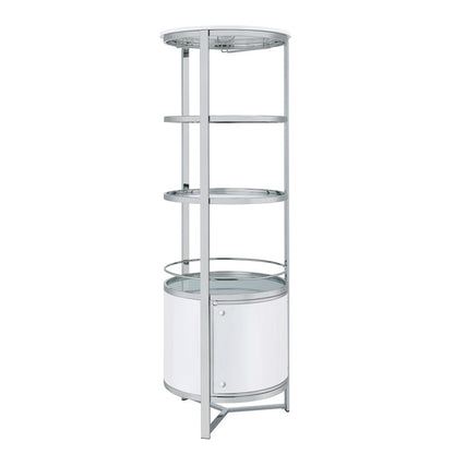 Picket House Furnishings - Jule Wine Rack with LED in White - DA-16360-7-WR veiw 1