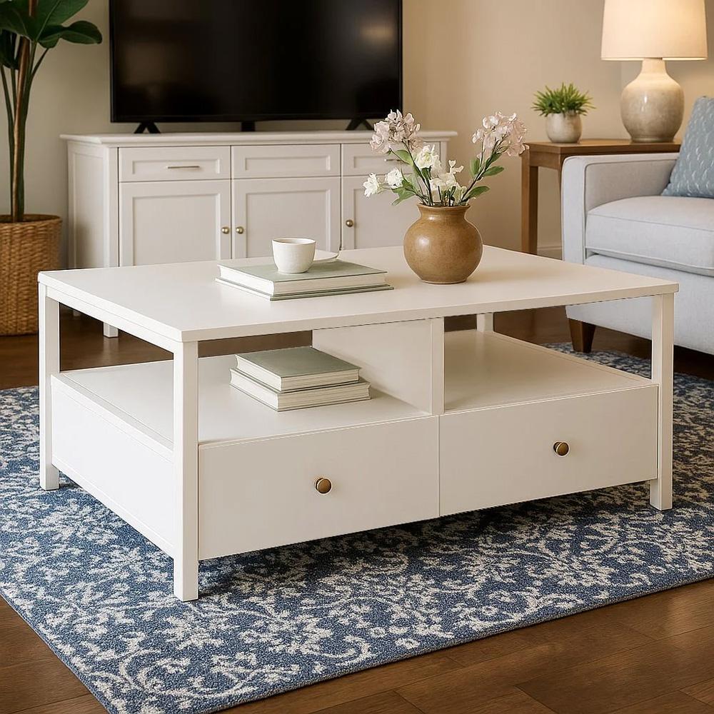 Alpine Furniture - Avery Cocktail Table, Coconut Milk - 2478-61 veiw 8