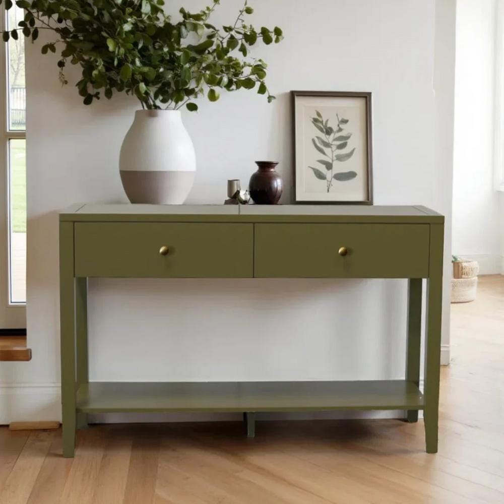Alpine Furniture - Avery Console Table, Olive Green - 2478GRN-63 veiw 5