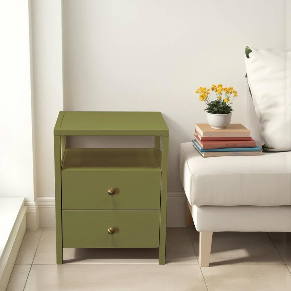 Alpine Furniture - Avery End Table, Olive Green - 2478GRN-62 veiw 6