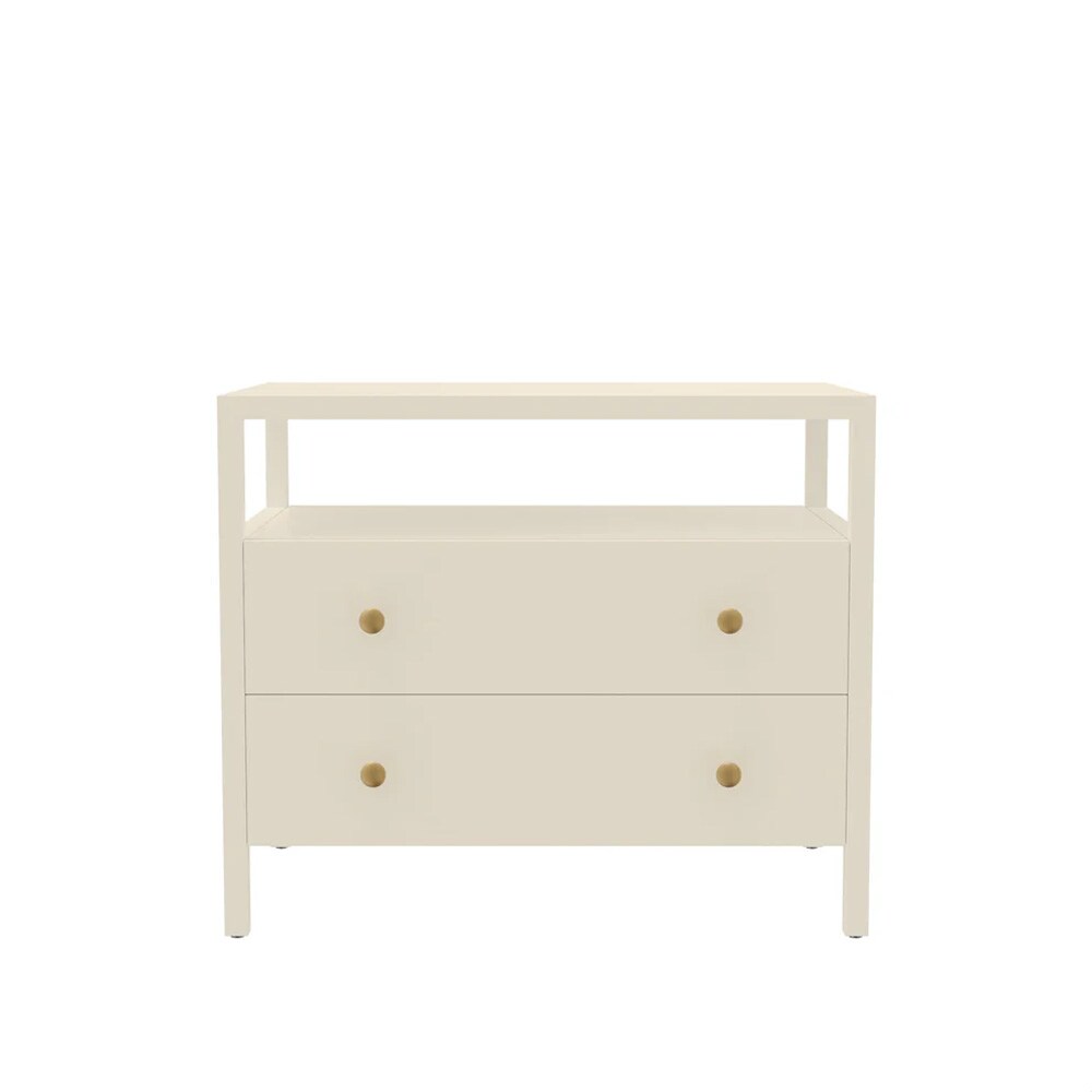 Alpine Furniture - Avery Nightstand, Coconut Milk - 2478-02 veiw 2