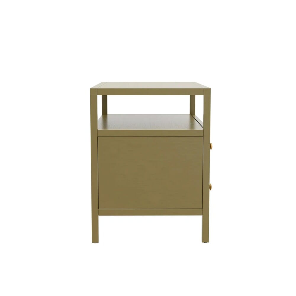 Alpine Furniture - Avery Nightstand, Olive Green - 2478GRN-02 veiw 3