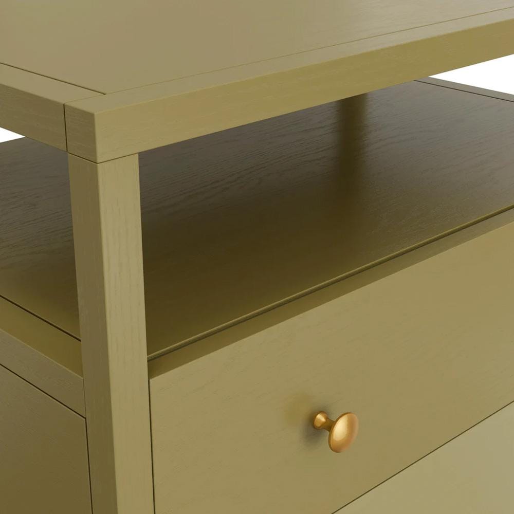 Alpine Furniture - Avery Nightstand, Olive Green - 2478GRN-02 veiw 4