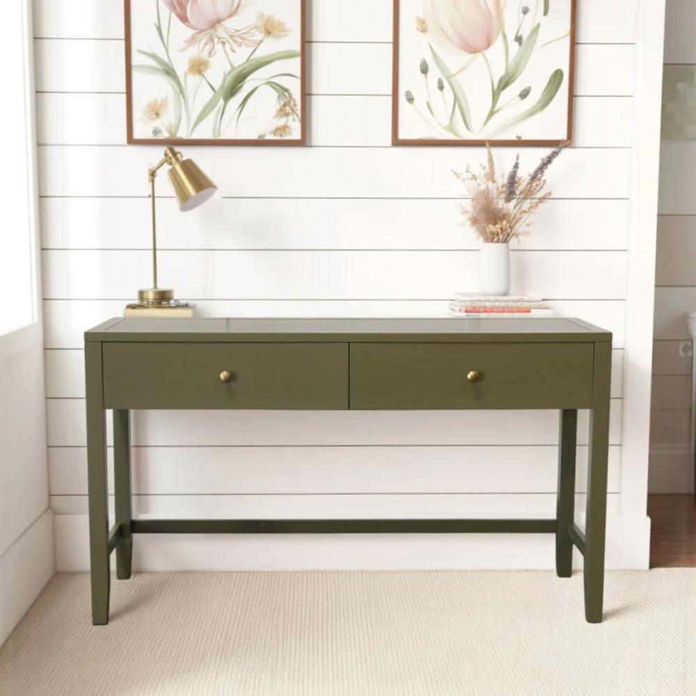 Alpine Furniture - Avery Writing Desk, Olive Green - 2478GRN-65 veiw 6