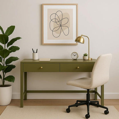 Alpine Furniture - Avery Writing Desk, Olive Green - 2478GRN-65 veiw 7