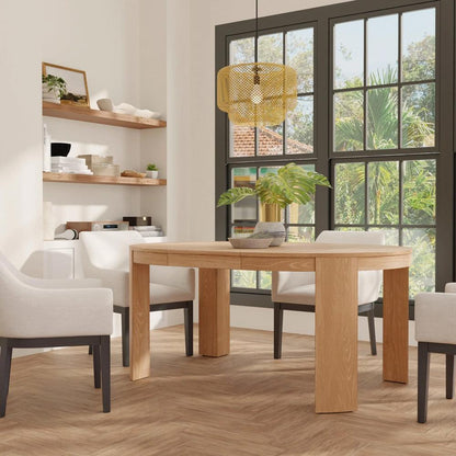 Alpine Furniture - Carter 48in Round Extension Dining Table, Natural - 5979NAT-25 veiw 10