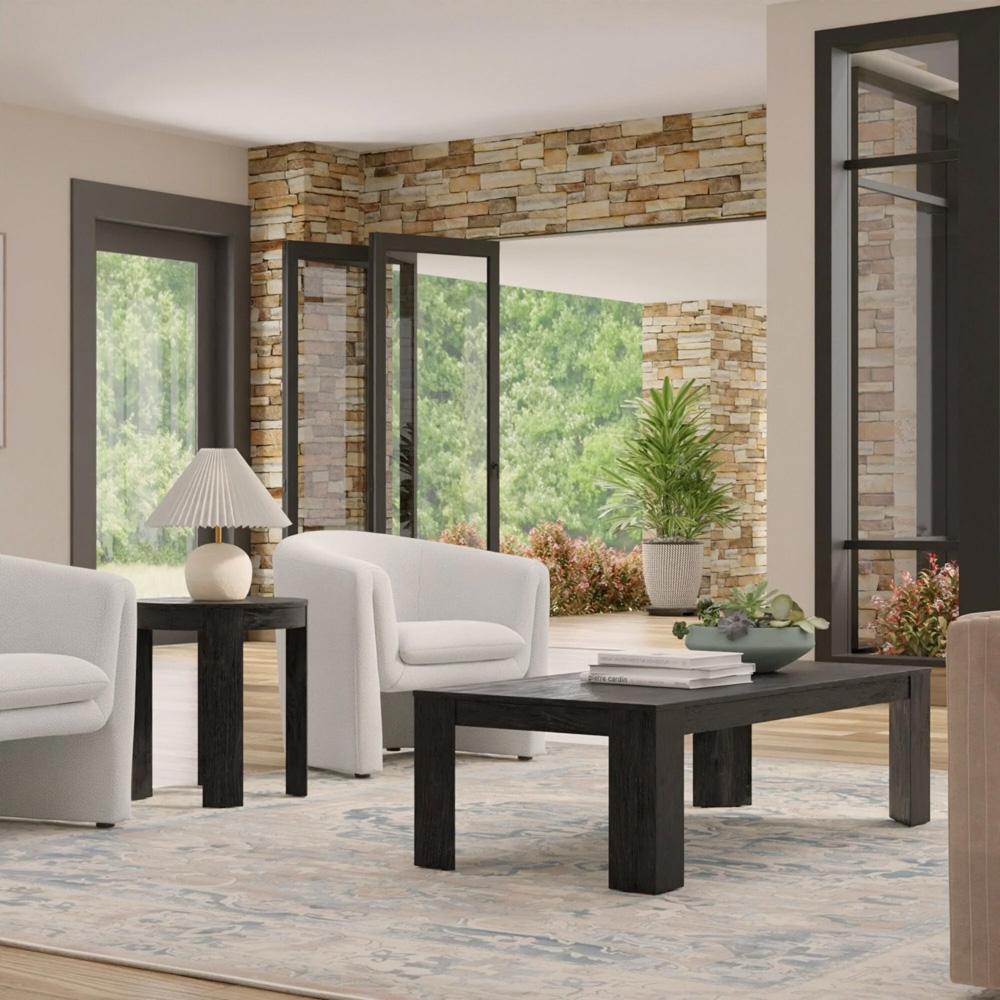 Alpine Furniture - Carter Rectangular Coffee Table, Black - 5979BLK-61 veiw 7