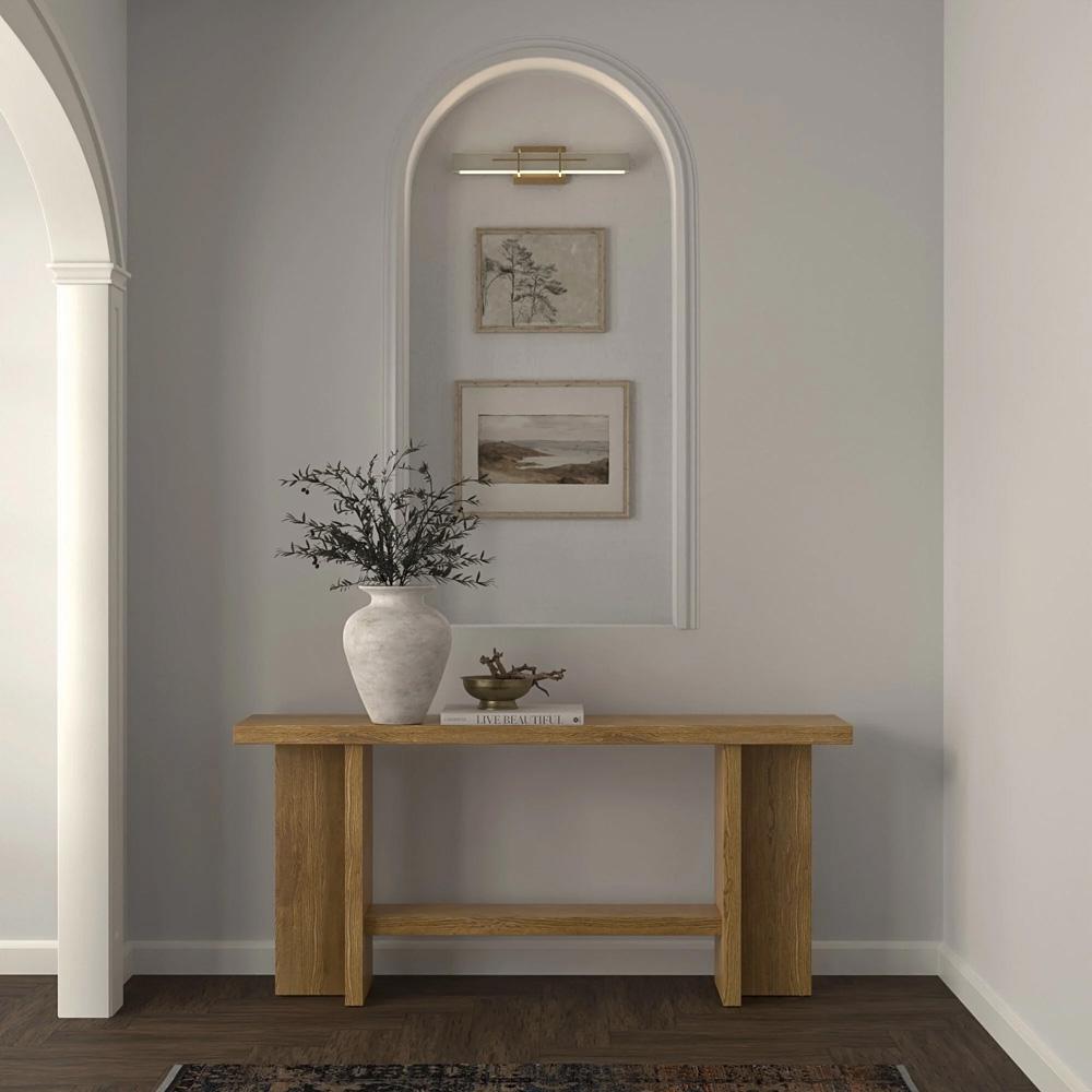 Alpine Furniture - Donte Console Table, Oak - 6798OAK-63 veiw 6