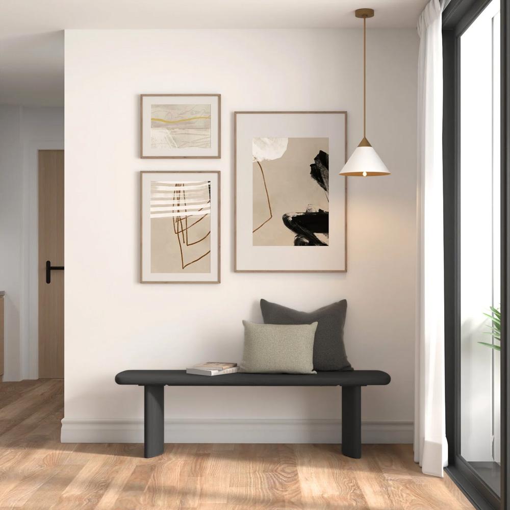 Alpine Furniture - Gabrielle Bench, Black - 4225BLK-03 veiw 7