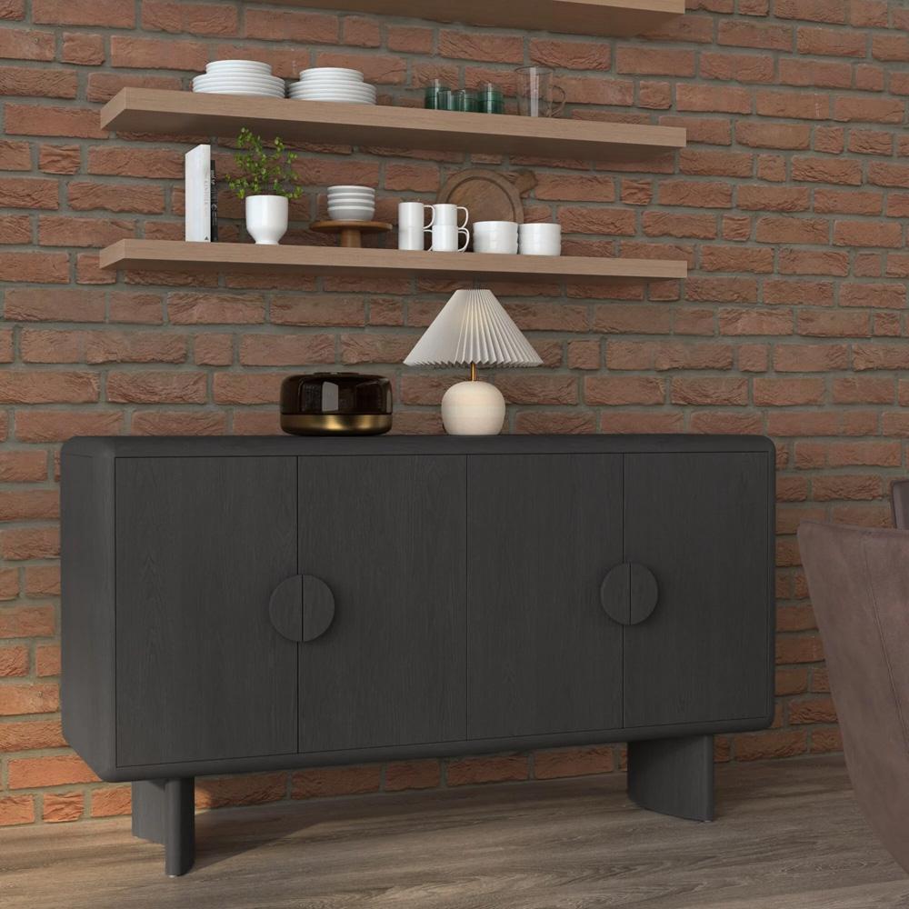 Alpine Furniture - Gabrielle Sideboard, Black - 4225BLK-06 veiw 7