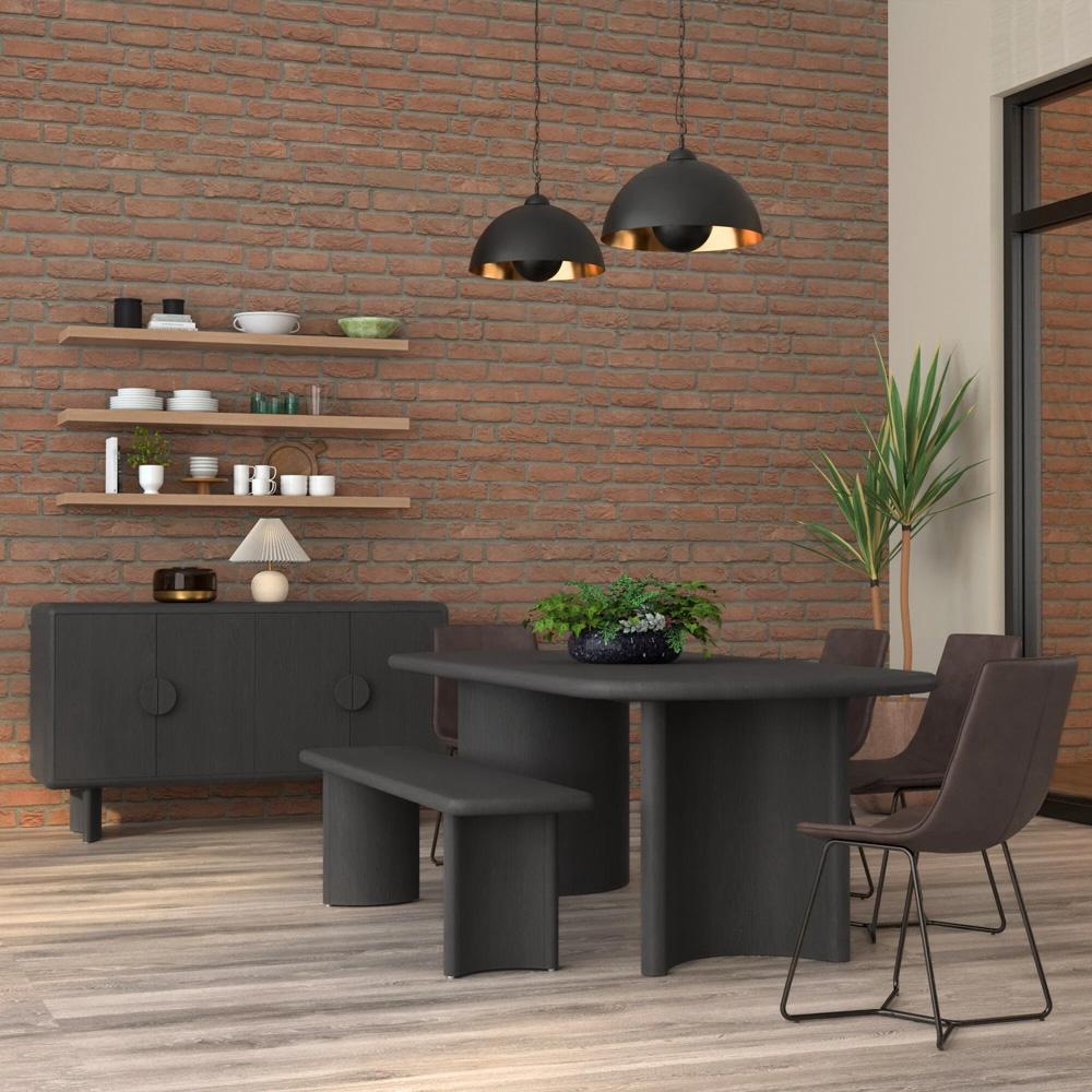 Alpine Furniture - Gabrielle Sideboard, Black - 4225BLK-06 veiw 8