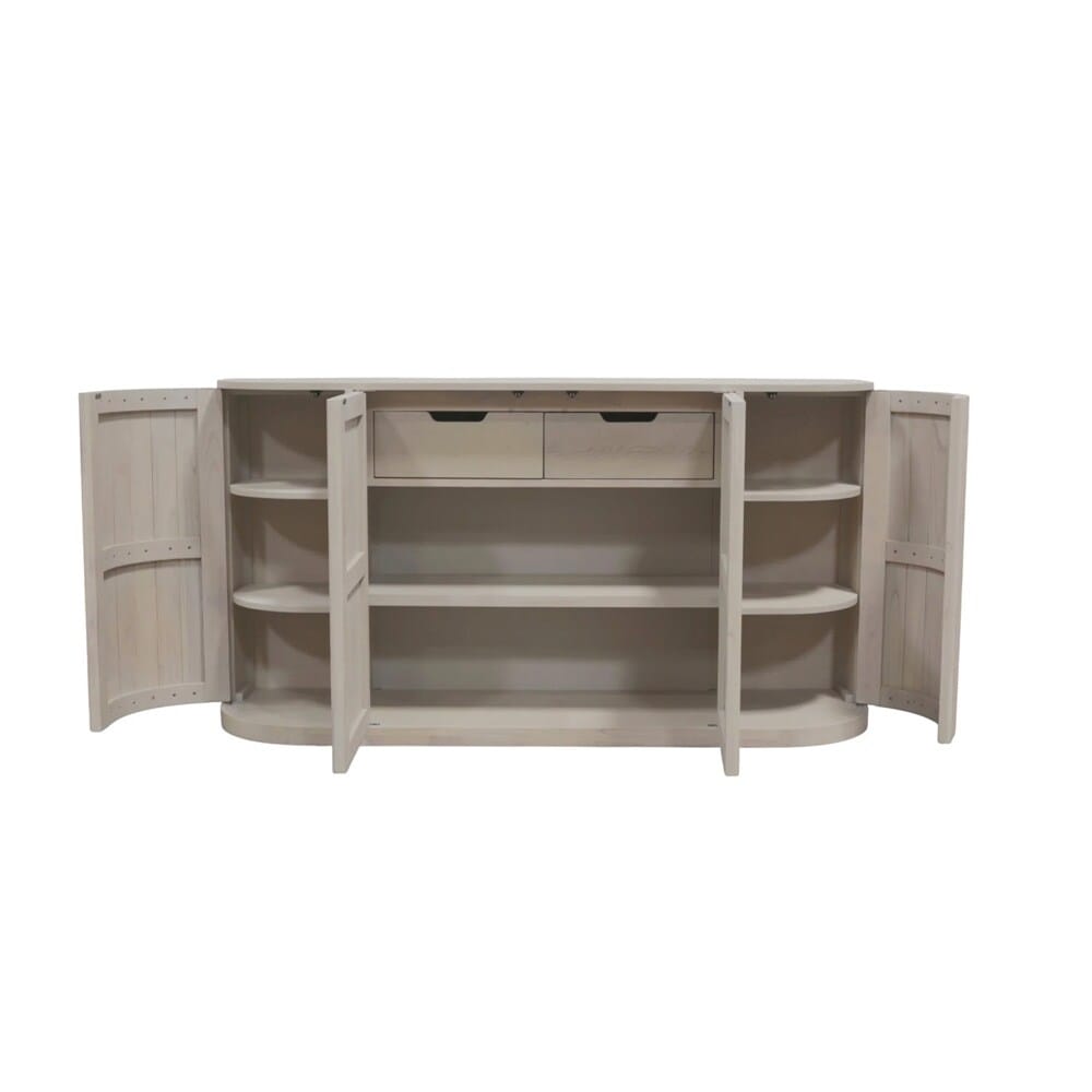 Alpine Furniture - Reba Sideboard, White Wash - 5868W-06 veiw 5