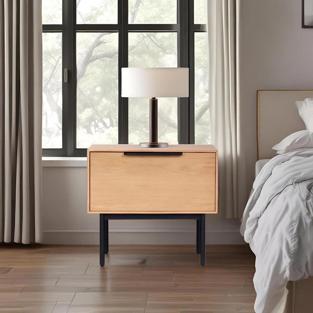 Origins by Alpine - Akira Nightstand, Light Oak - 2400-02 veiw 6