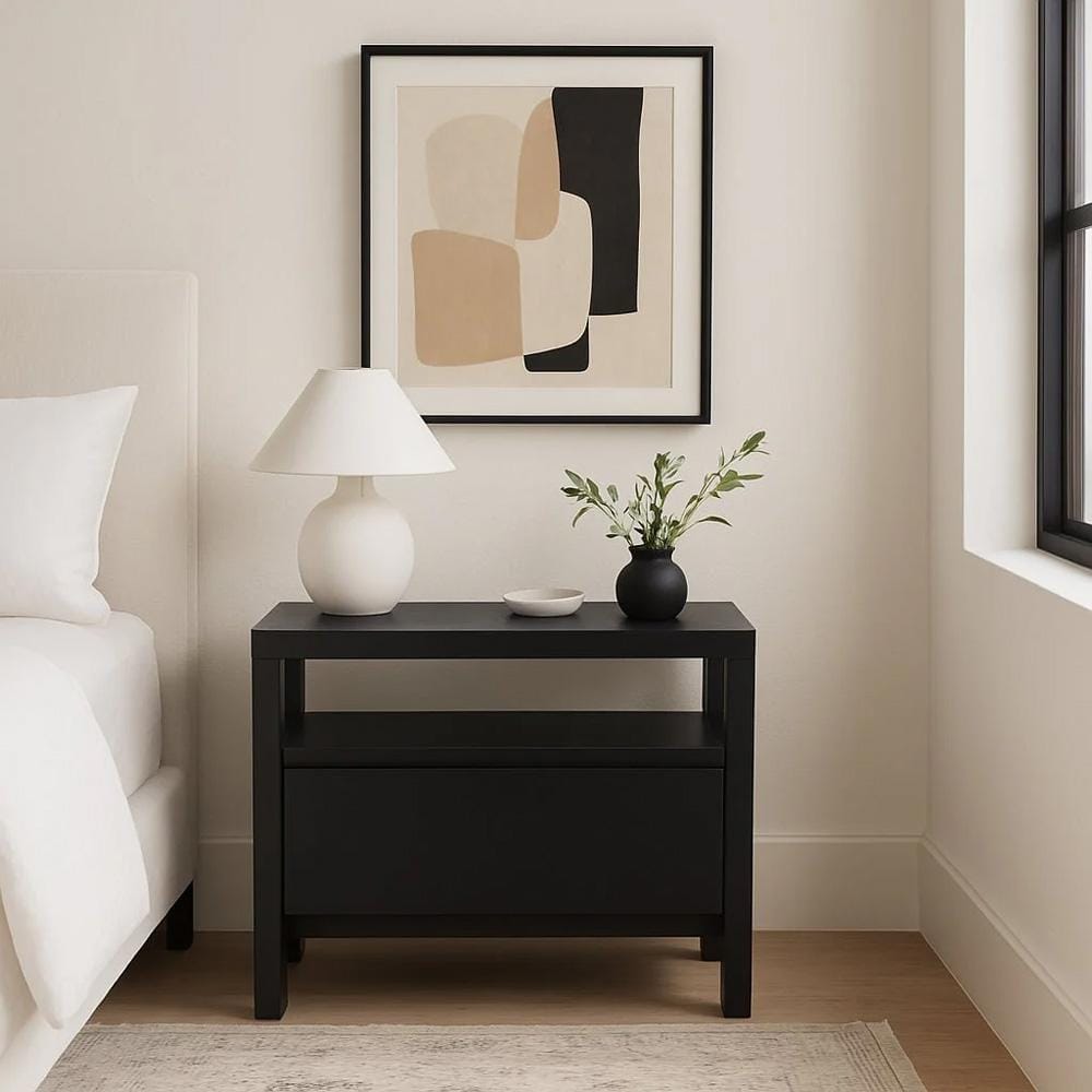 Origins by Alpine - Flo Nightstand, Black - 8700BLK-02 veiw 4