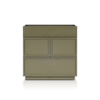 Origins by Alpine - Luca Nightstand, Olive Green - NS-31GRN veiw 2