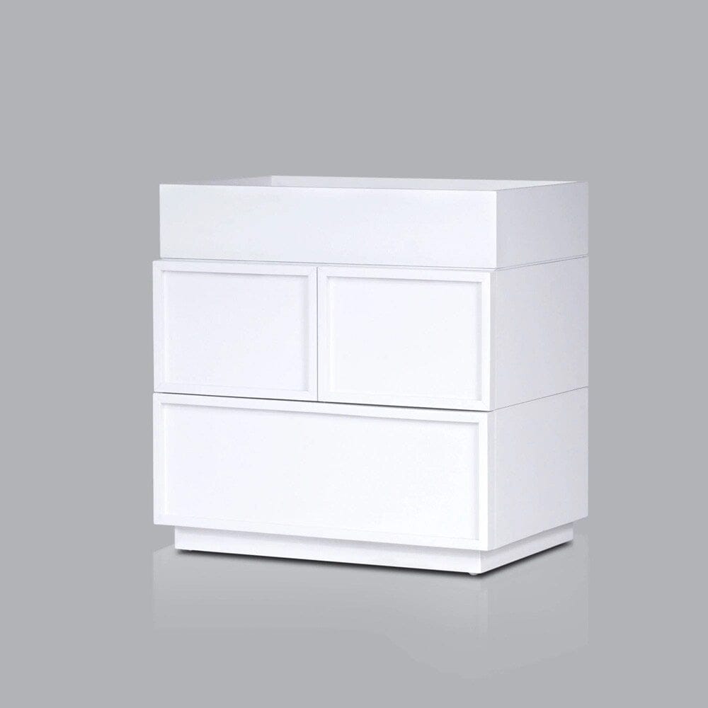 Origins by Alpine - Luca Nightstand, White - NS-31W veiw 1