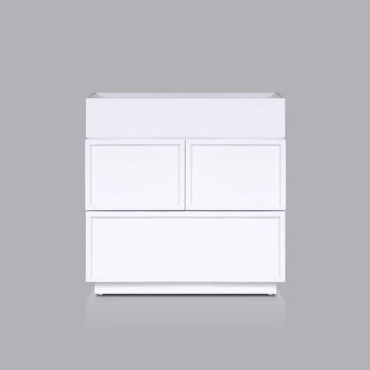 Origins by Alpine - Luca Nightstand, White - NS-31W veiw 2