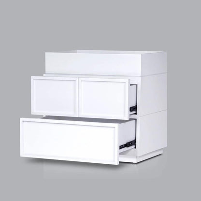 Origins by Alpine - Luca Nightstand, White - NS-31W veiw 3