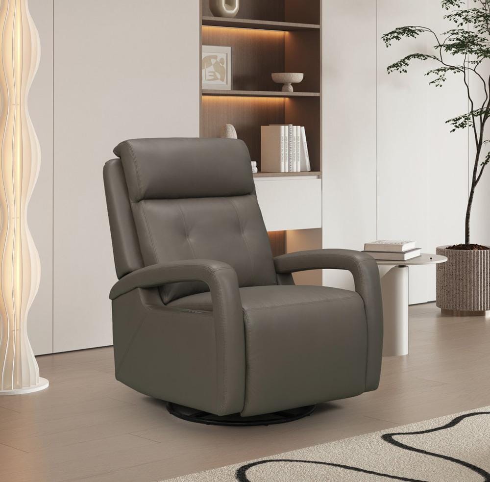 BarcaLounger - Gilbert Power Swivel Glider Recliner w/Power Head Rest & Power Lumbar in Lynn Smokey Gray - 8PHL1483373893 veiw 7
