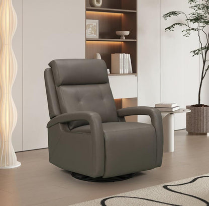BarcaLounger - Gilbert Power Swivel Glider Recliner w/Power Head Rest & Power Lumbar in Lynn Smokey Gray - 8PHL1483373893 veiw 7