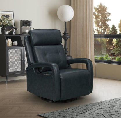 BarcaLounger - Gilbert Power Swivel Glider Recliner w/Power Head Rest & Power Lumbar in Traci Midnight Blue - 8PHL1483374247 veiw 7