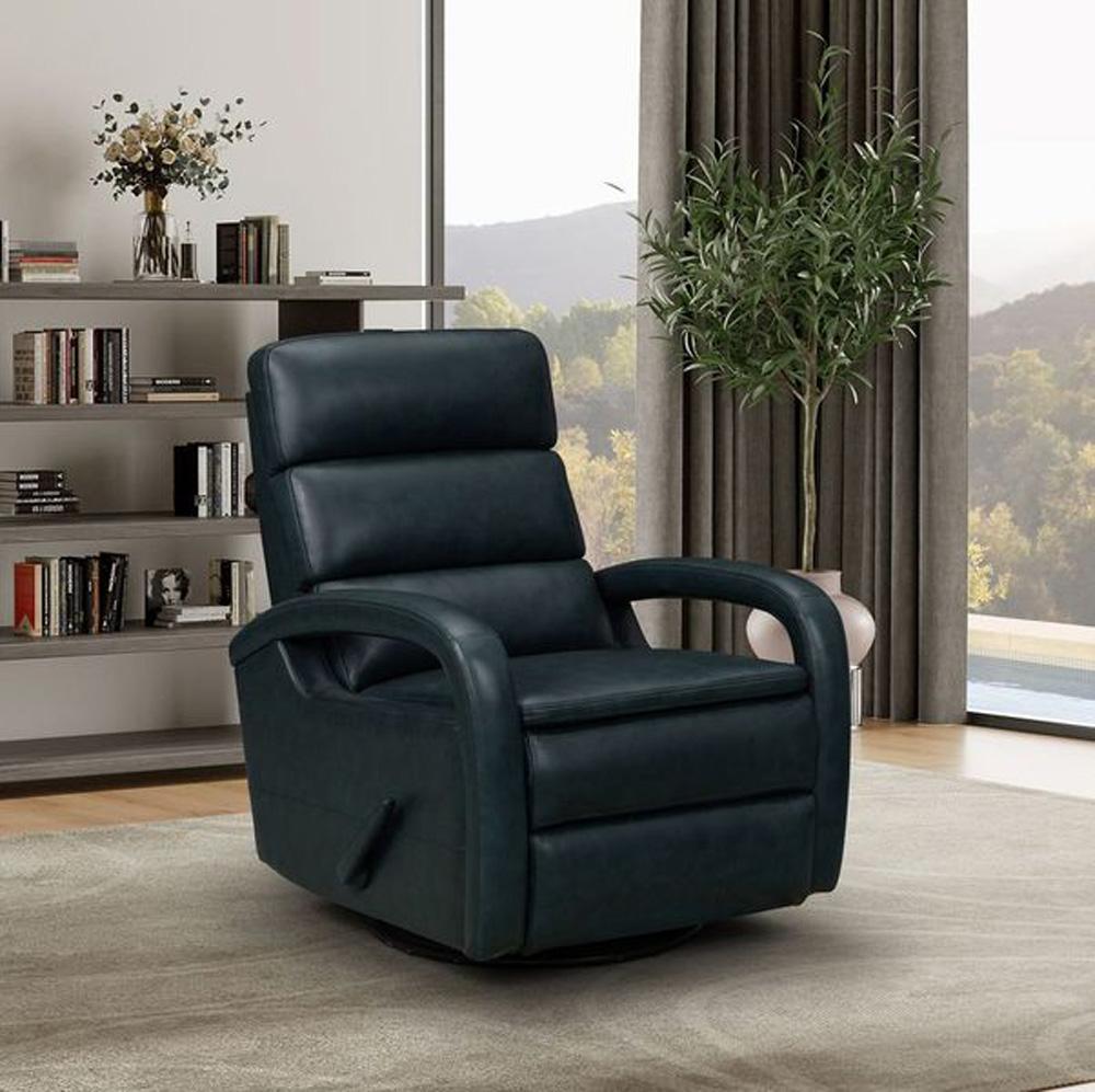 BarcaLounger - Nick Recliner Swivel Glider in Ryegate Sapphire Blue - 81484370645 veiw 6