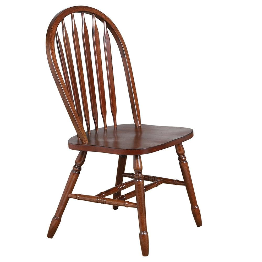 Sunset Trading - Andrews 7 Piece 56-72in Rectangular Extendable Dining Set with Windsor Arrowback Chairs  - Distressed Chestnut Brown - DLU-ADW4272-82 veiw 6