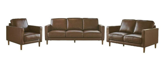 Sunset Trading - Prelude 3 Piece Top Grain Leather Living Room Set  - Chestnut Brown - SU-PR15070-86-E3P veiw 1