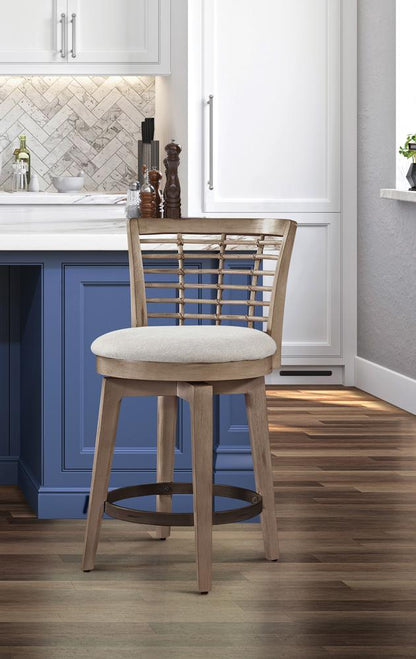 American Woodcrafters - Beach Comber Counter Height Swivel Stool - Brown - D-8500-348-25F veiw 3