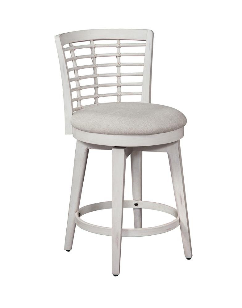 American Woodcrafters - Beach Comber Counter Height Swivel Stool - Weathered White - D-8510-345-25F veiw 1