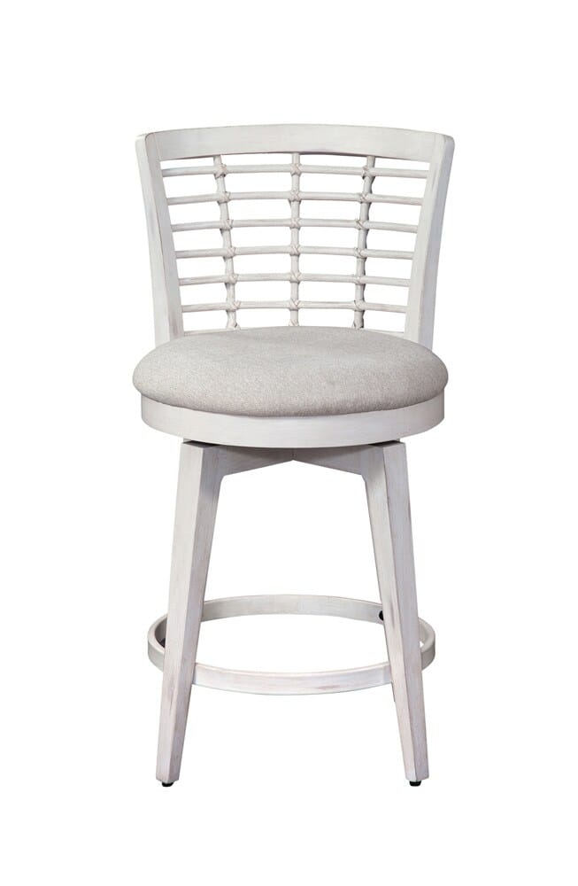 American Woodcrafters - Beach Comber Counter Height Swivel Stool - Weathered White - D-8510-345-25F veiw 2