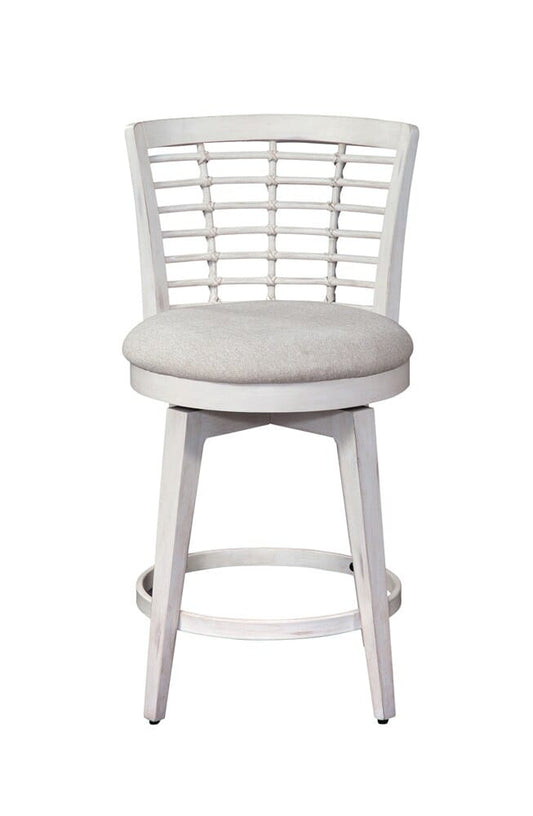 American Woodcrafters - Beach Comber Counter Height Swivel Stool - Weathered White - D-8510-345-25F veiw 2