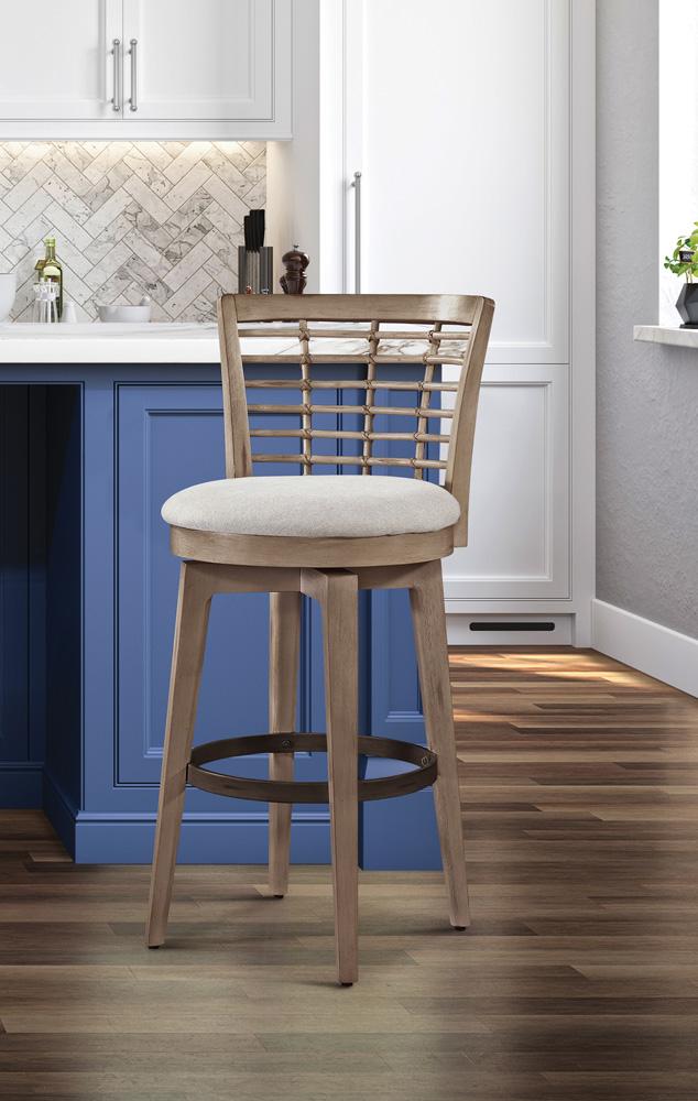 American Woodcrafters - Beach Comber Bar Height Swivel Stool - Brown - D-8500-348-30F veiw 3