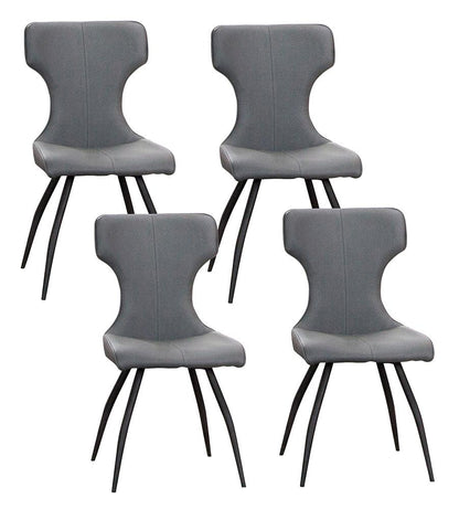 Sunset Trading - Echo Upholstered Dining Chairs (Set of 4) - Charcoal Gray/Matte Black Legs - CR-G5124-01-4 veiw 1