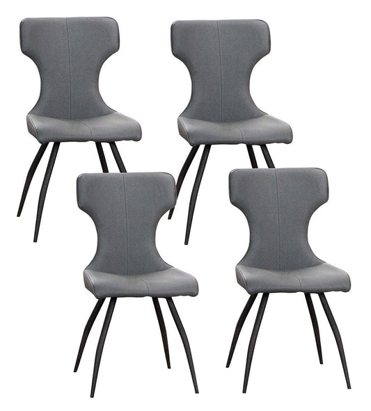 Sunset Trading - Echo Upholstered Dining Chairs (Set of 4) - Charcoal Gray/Matte Black Legs - CR-G5124-01-4 veiw 1
