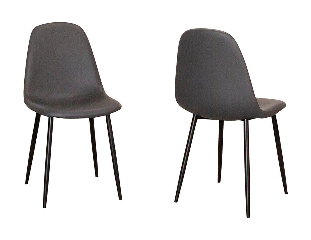 Sunset Trading - Leda Dining Chairs (Set of 2) - Charcoal Grey/Matte Black Legs - CR-K5338-01-2 veiw 1