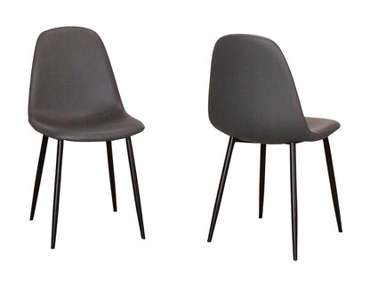 Sunset Trading - Leda Dining Chairs (Set of 2) - Charcoal Grey/Matte Black Legs - CR-K5338-01-2 veiw 1