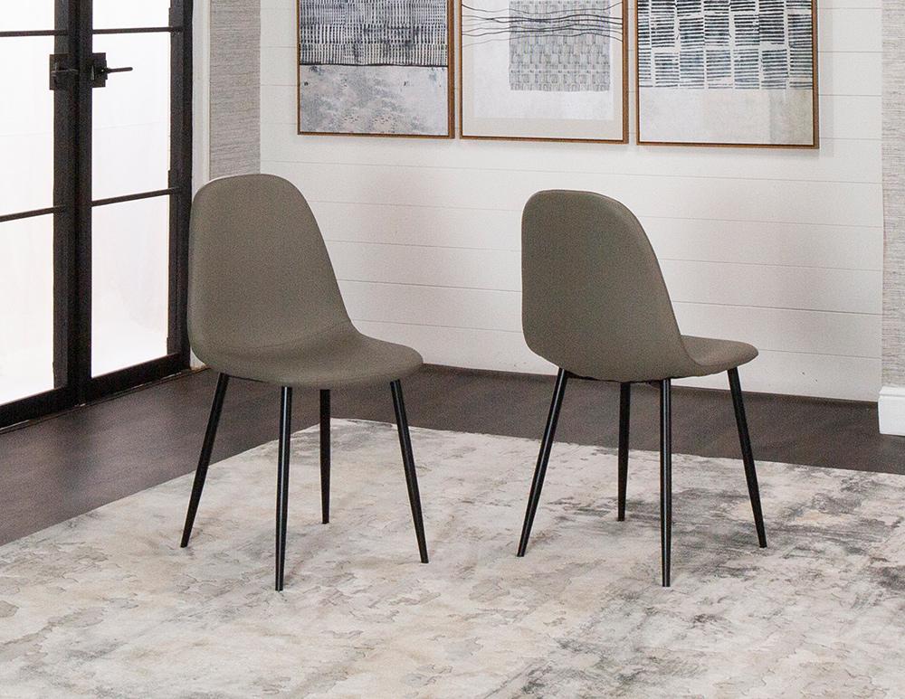 Sunset Trading - Leda Dining Chairs (Set of 2) - Mocha Brown/Matte Black Legs - CR-K5338-09-2 veiw 2
