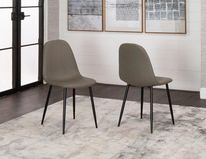Sunset Trading - Leda Dining Chairs (Set of 2) - Mocha Brown/Matte Black Legs - CR-K5338-09-2 veiw 2